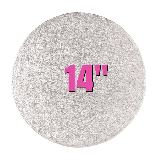 14" Round Silver Cake Drums - Bakeworld.ie