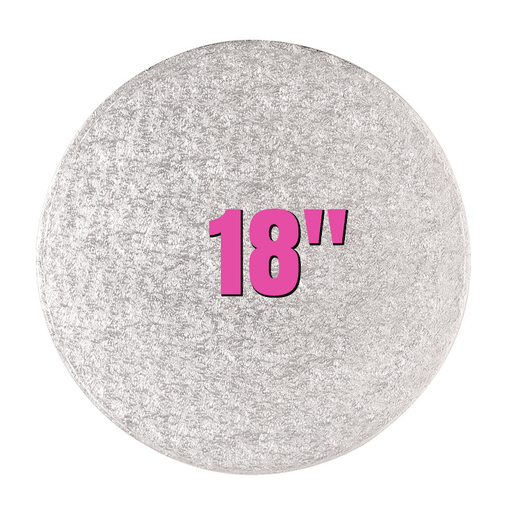 18" Round Silver Cake Drums - Bakeworld.ie