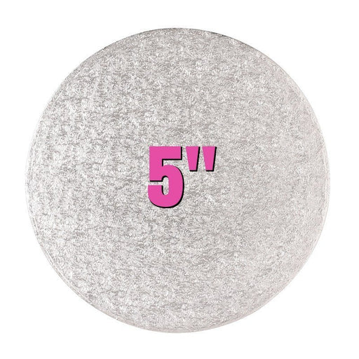 5" Round Silver Cake Drums - Bakeworld.ie