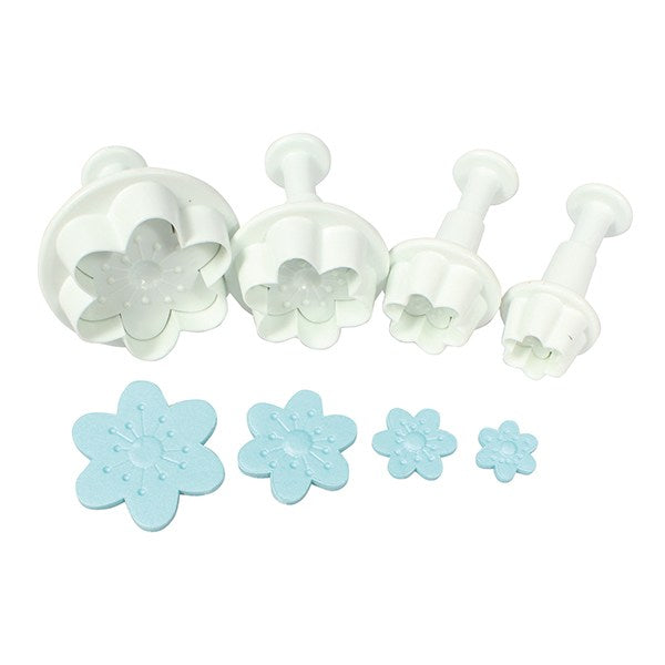 Cherry Blossom Plunger Cutter - 4 Set