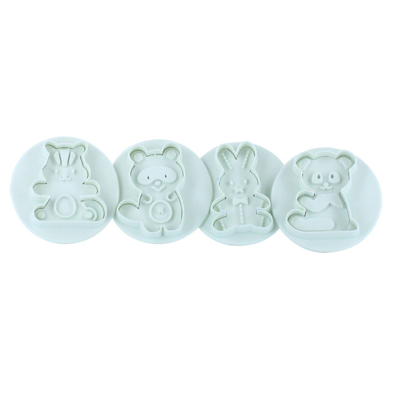 Cake Star Plunger Cutter Cute Animals - 4 Piece