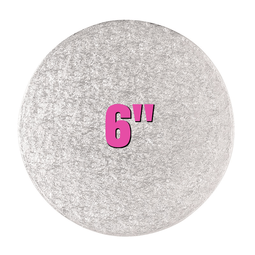 6" Round Silver Cake Drums - Bakeworld.ie