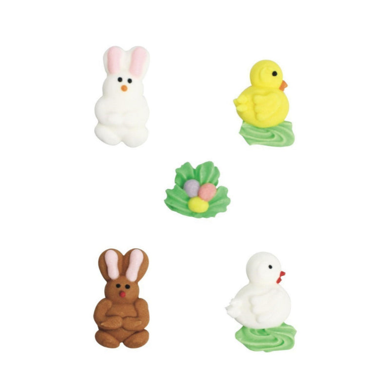 Rabbit And Chick Sugar Pipings 20pk