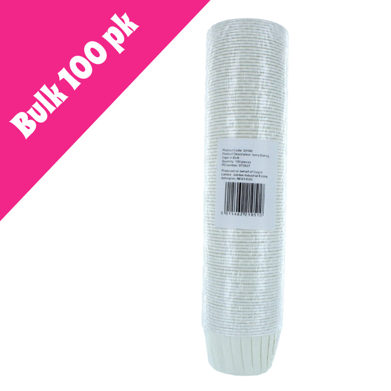 Ivory Baking Cups - Bulk Pack Of 100