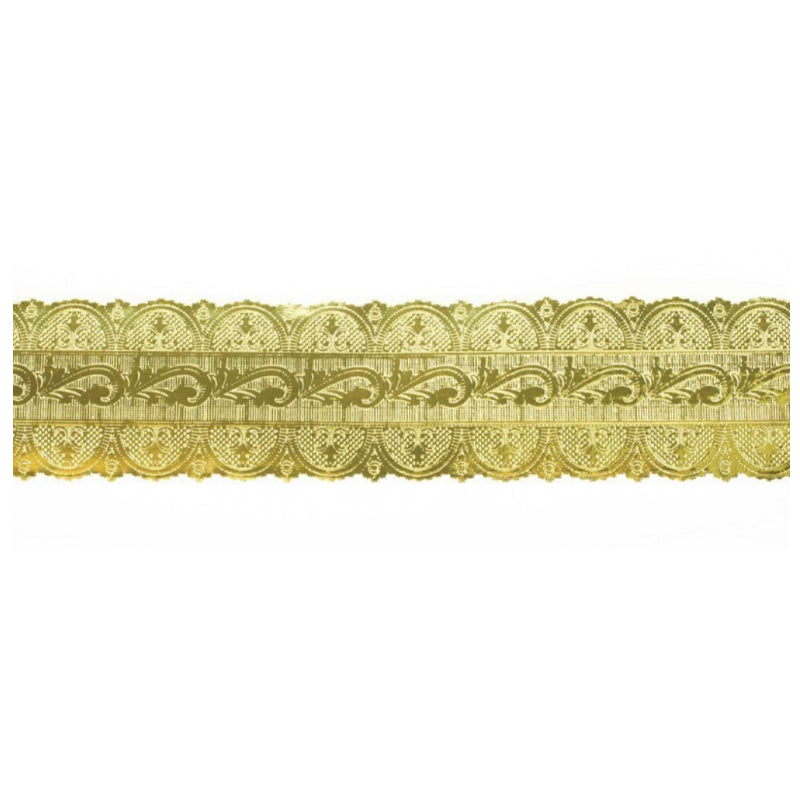 Gold Coloured Embossed Cake Band - 38mm X 50m