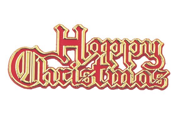 Plastic Merry Christmas Motto (Flat)
