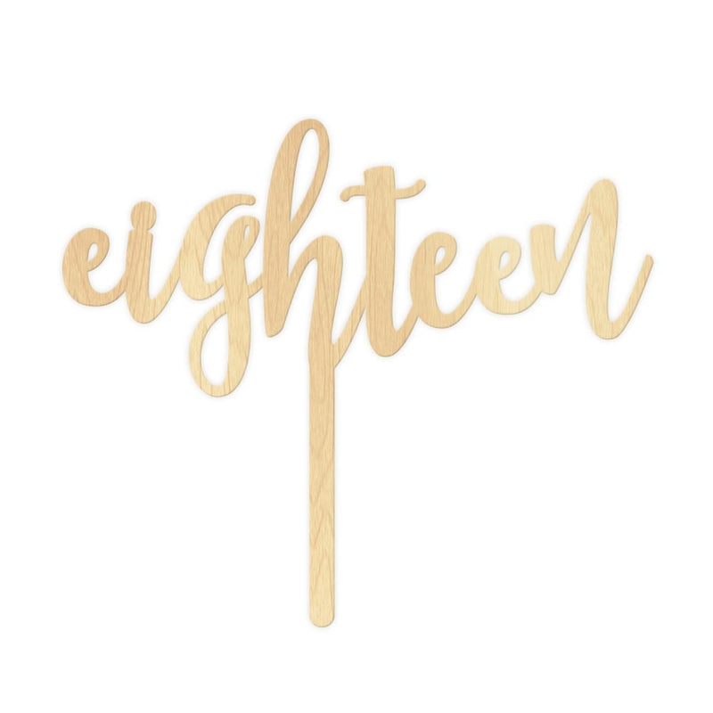 Eighteen Acrylic/Wood Topper