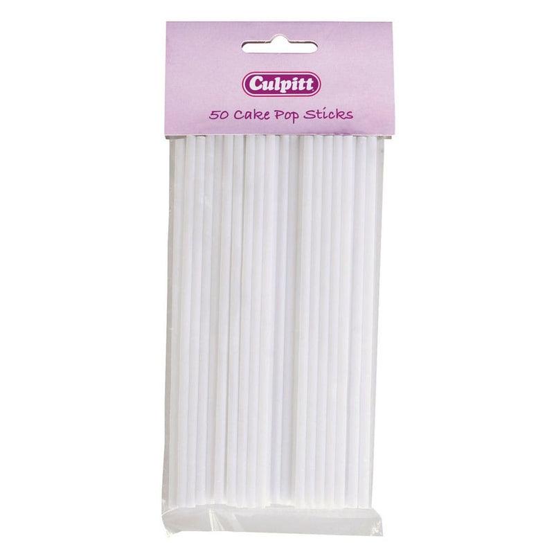 White Round Cake Pop Stick 50pk