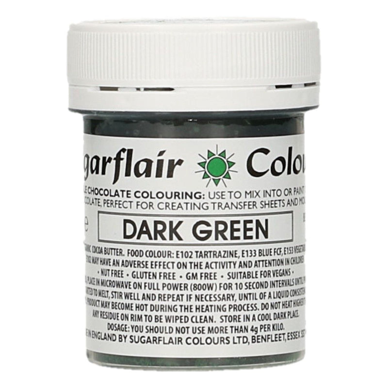 Sugarflair Chocolate Colour Dark Green 35g