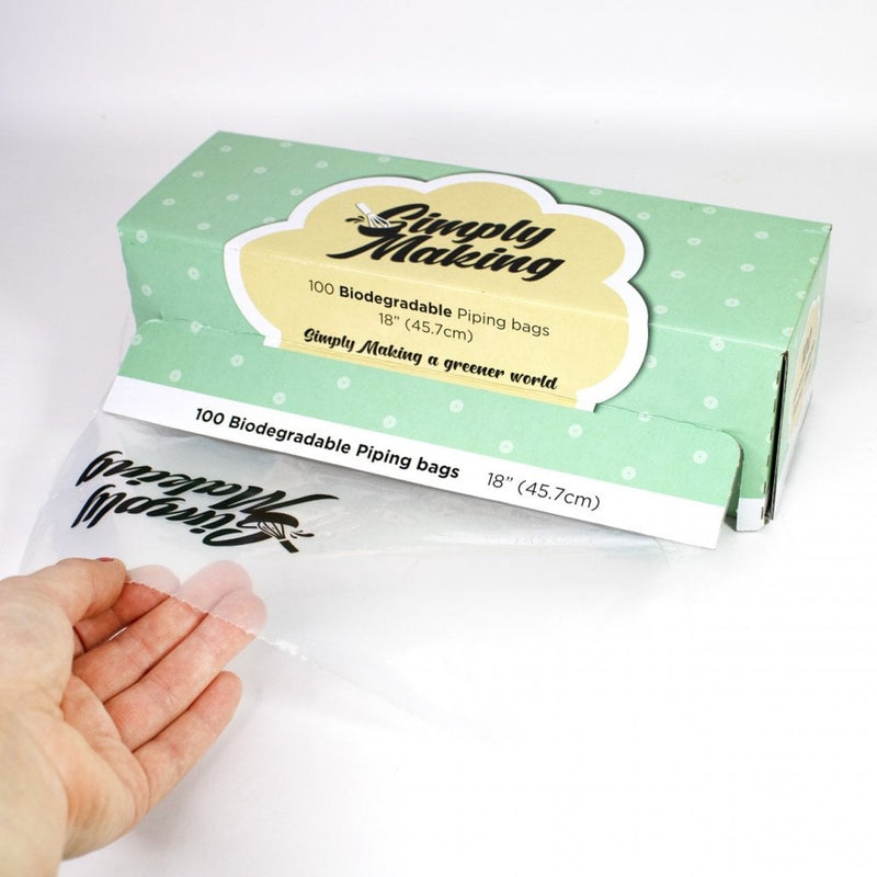 18 Inch Disposable Biodegradable Piping Bags - Roll Of 100